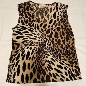 Leopard sleeveless top